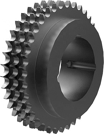 Звёздочка под втулку тапербуш c калеными зубьями для цепи 12B-3, 3/4" x 7/16", Z=19 TT11T19 Sati