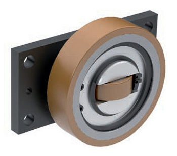 V 1012 AP Аксиальный подшипник Winkel с покрытием VULKOLLAN с крепёжным фланцем