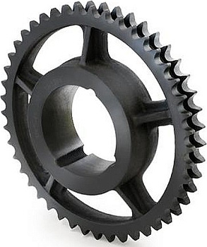 Звёздочка со ступицей (чугун) под втулку тапербуш для цепи: 24B-2, Z=38, 1" 1/2 x 1" GD14038 Sati