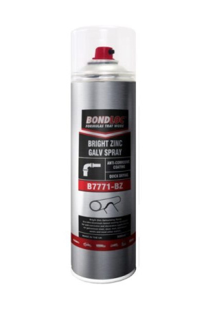 Состав для защиты деталей от коррозии, цинковый спрей BONDLOC B7771 - Bright Zinc Spray