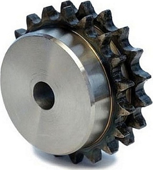 Звёздочка под расточку со ступицей c калеными зубьями для цепи 06B-2, 3/8” x 7/32”, Z=10 PD05T10 Sati