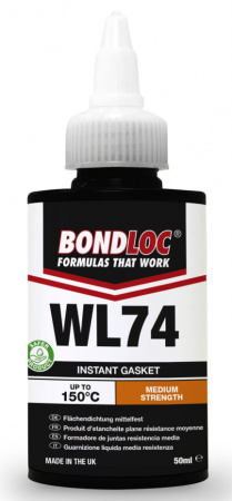 Фланцевый анаэробный герметик для жестких фланцев, безопасный для здоровья BONDLOC WL74 - Instant Gasket (Orange) White Label  