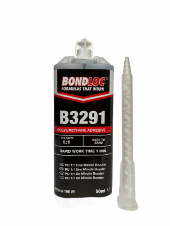 Быстроотверждаемый 2К полиуретановый клей для ремонта деталей из пластика (1:1)BONDLOC B3291 - 1 Minute Structural Polyurethane